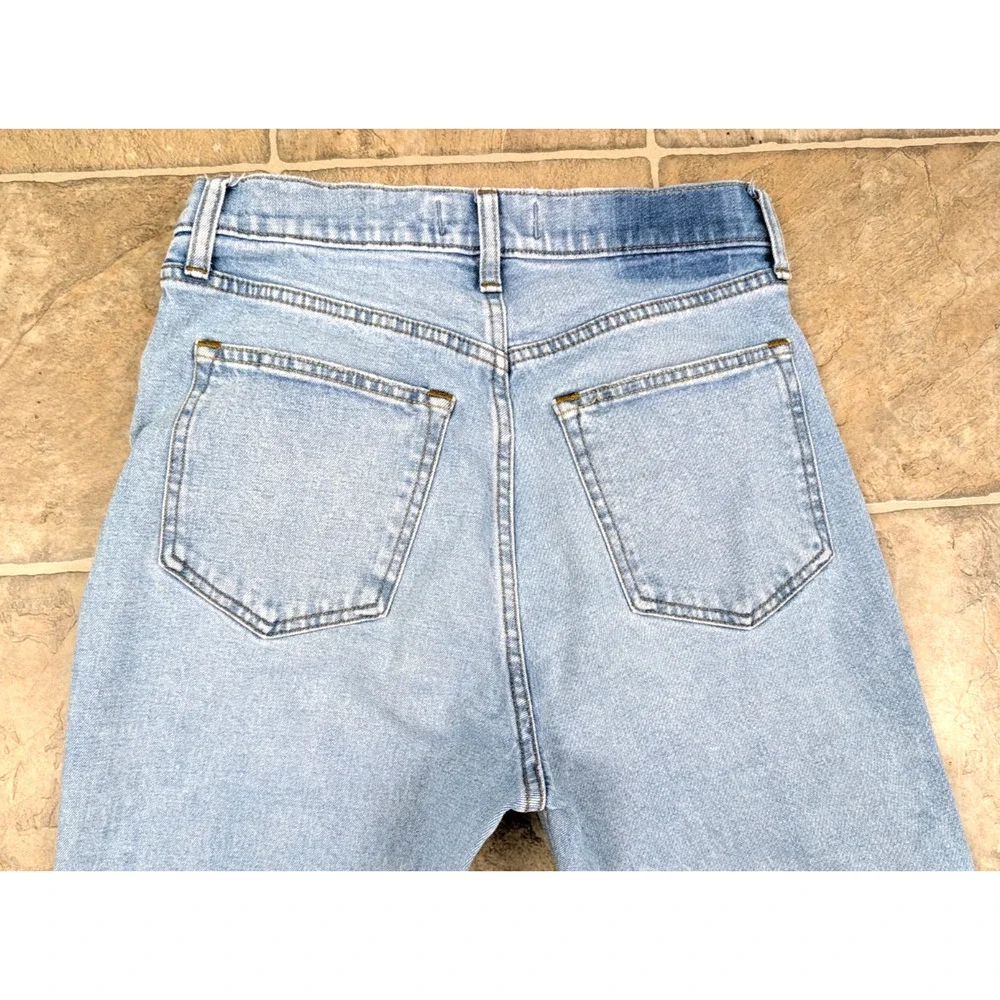 Abercrombie sz 28/6 The Ankle Straight Ultra High Rise Jeans distressed 3532 - Picture 4 of 7